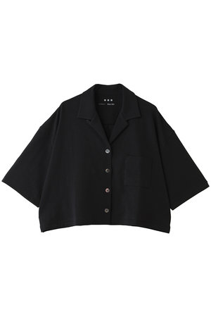 スリードッツ/three dotsのダブルニットスーピマ クロップドシャツ(110400/110402)