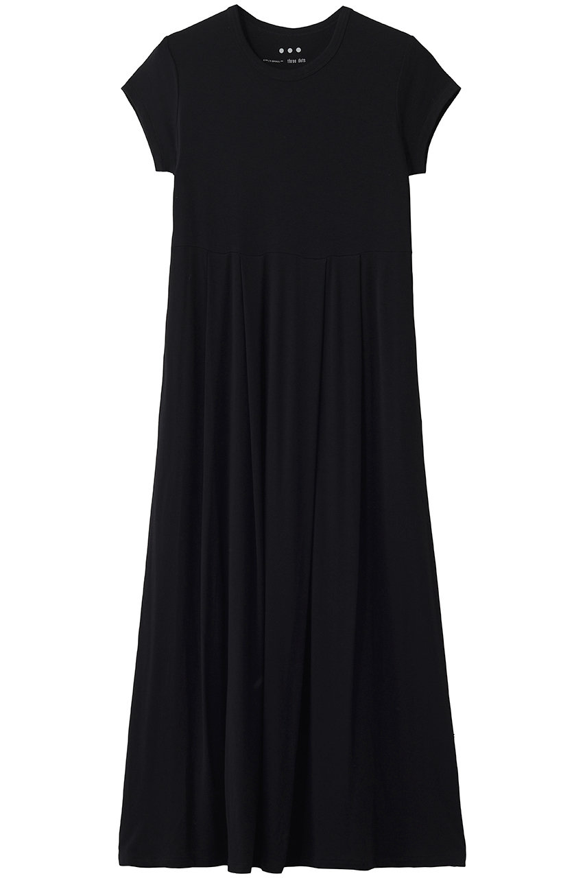 スリードッツ/three dotsのトラベルライン ドレス(ブラック/LG5013Y)