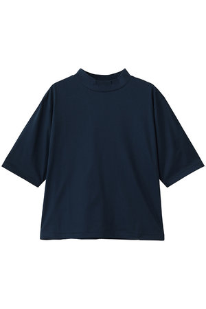 スリードッツ/three dotsのスビン28 ジャージー モックネックTシャツ(110100/110102)