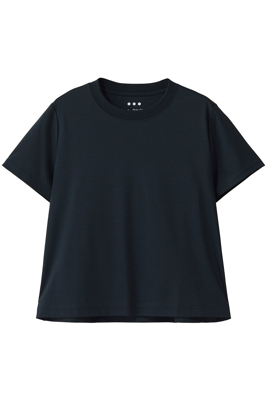 スリードッツ/three dotsの【UNISEX】シルケンジャージー ショートスリーブ(ダークネイビー/NY1002YU)