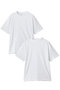 【UNISEX】パウダリーコットン 2パックTシャツ スリードッツ/three dots ホワイト