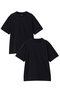 【UNISEX】パウダリーコットン 2パックTシャツ スリードッツ/three dots ブラック