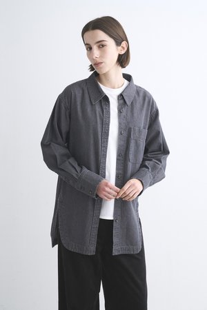 スリードッツ/three dotsのデニム シャツ(110400/110403)