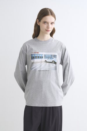 スリードッツ/three dotsの【UNISEX】グラフィック ロングスリーブTシャツ(110100/110103)