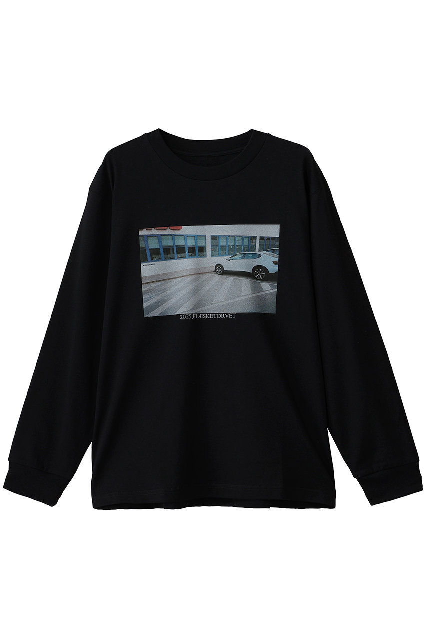 スリードッツ/three dotsの【UNISEX】グラフィック ロングスリーブTシャツ(B.FLAESKETORBET/KG2001YU)