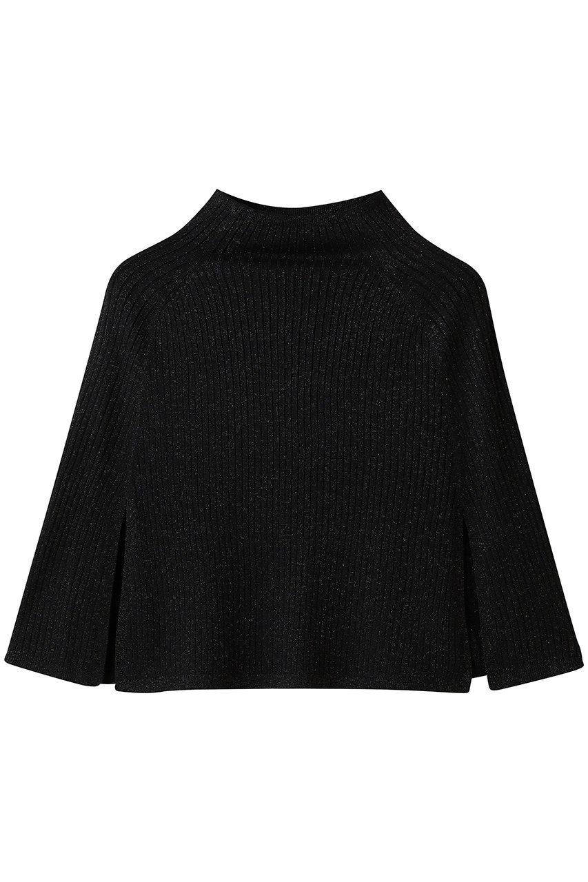 three dots ルレックスセーター ケープ (ブラック, S) スリードッツ ELLE SHOP