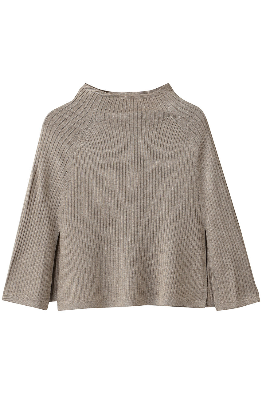 three dots ルレックスセーター ケープ (ベージュ, S) スリードッツ ELLE SHOP