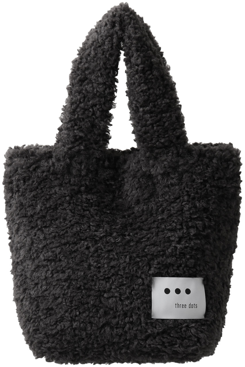 three dots 【TOTO】プードルボアバッグ (インクブラック, F) スリードッツ ELLE SHOP