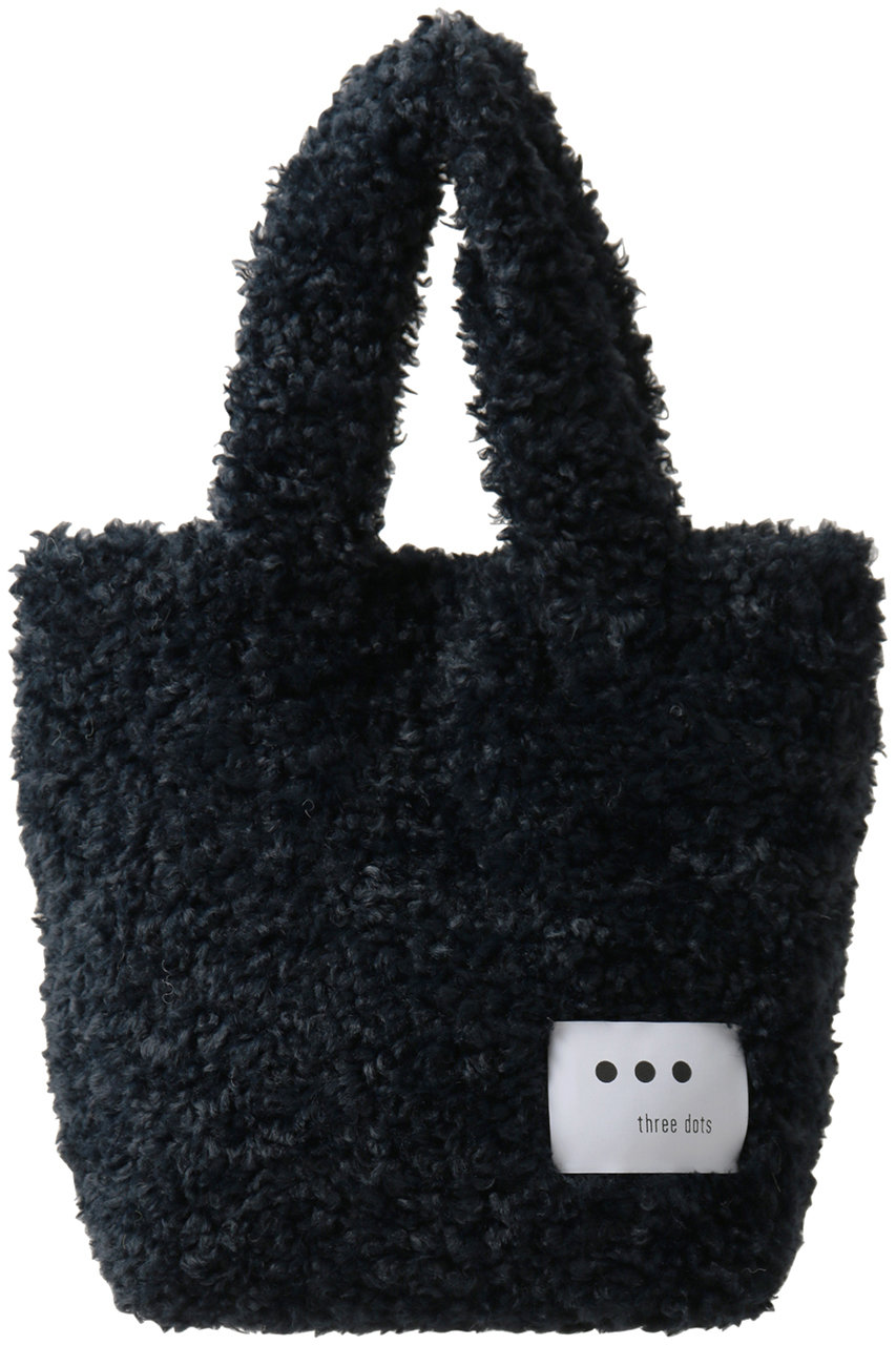three dots 【TOTO】プードルボアバッグ (ネイビー, F) スリードッツ ELLE SHOP