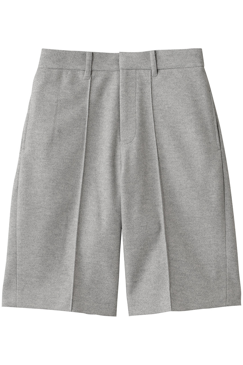 three dots ウーリージャージー ショートパンツ (メランジグレー, S) スリードッツ ELLE SHOP