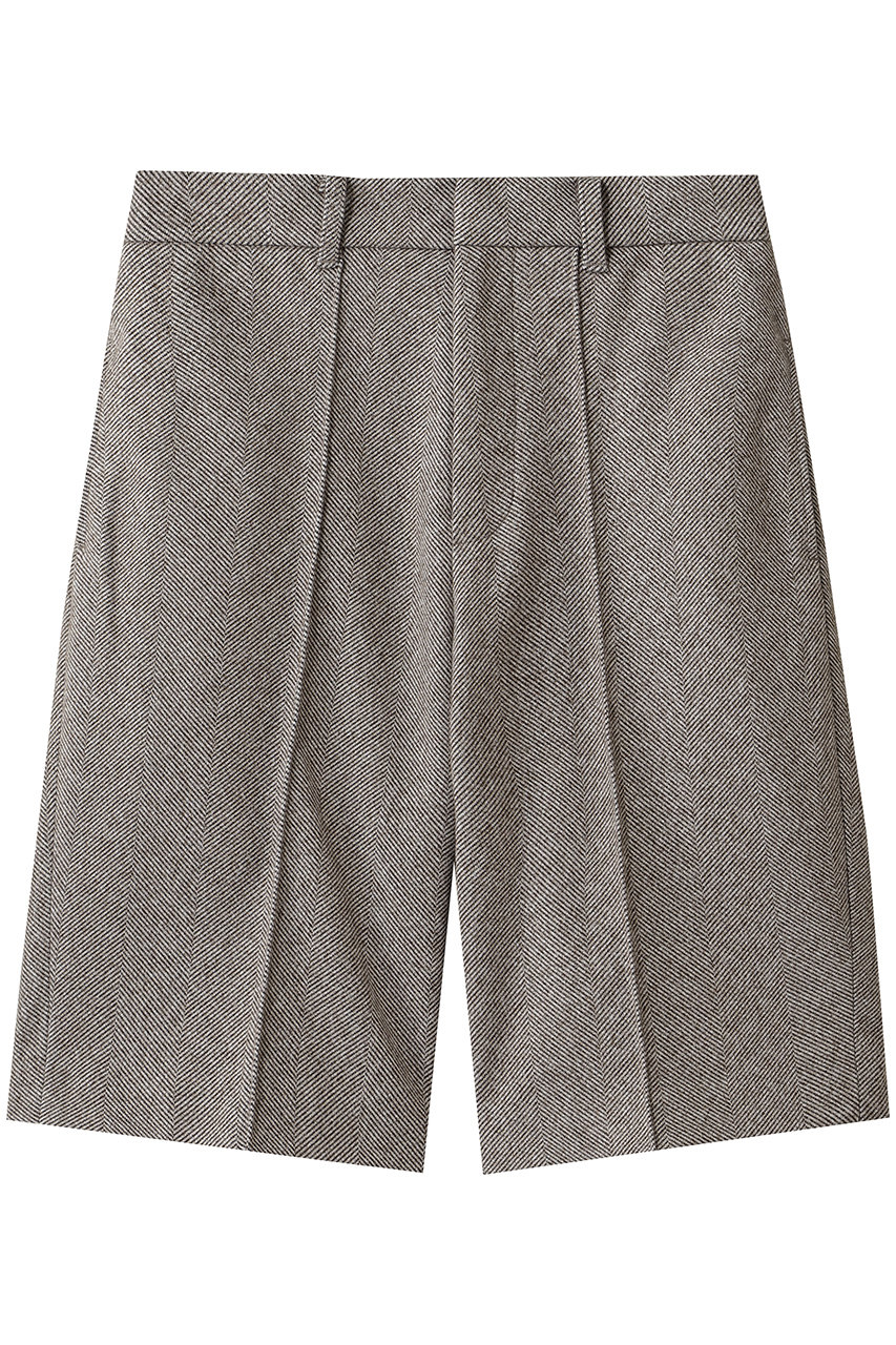 three dots ウーリージャージーショートパンツ (コーヒーマルチ, M) スリードッツ ELLE SHOP