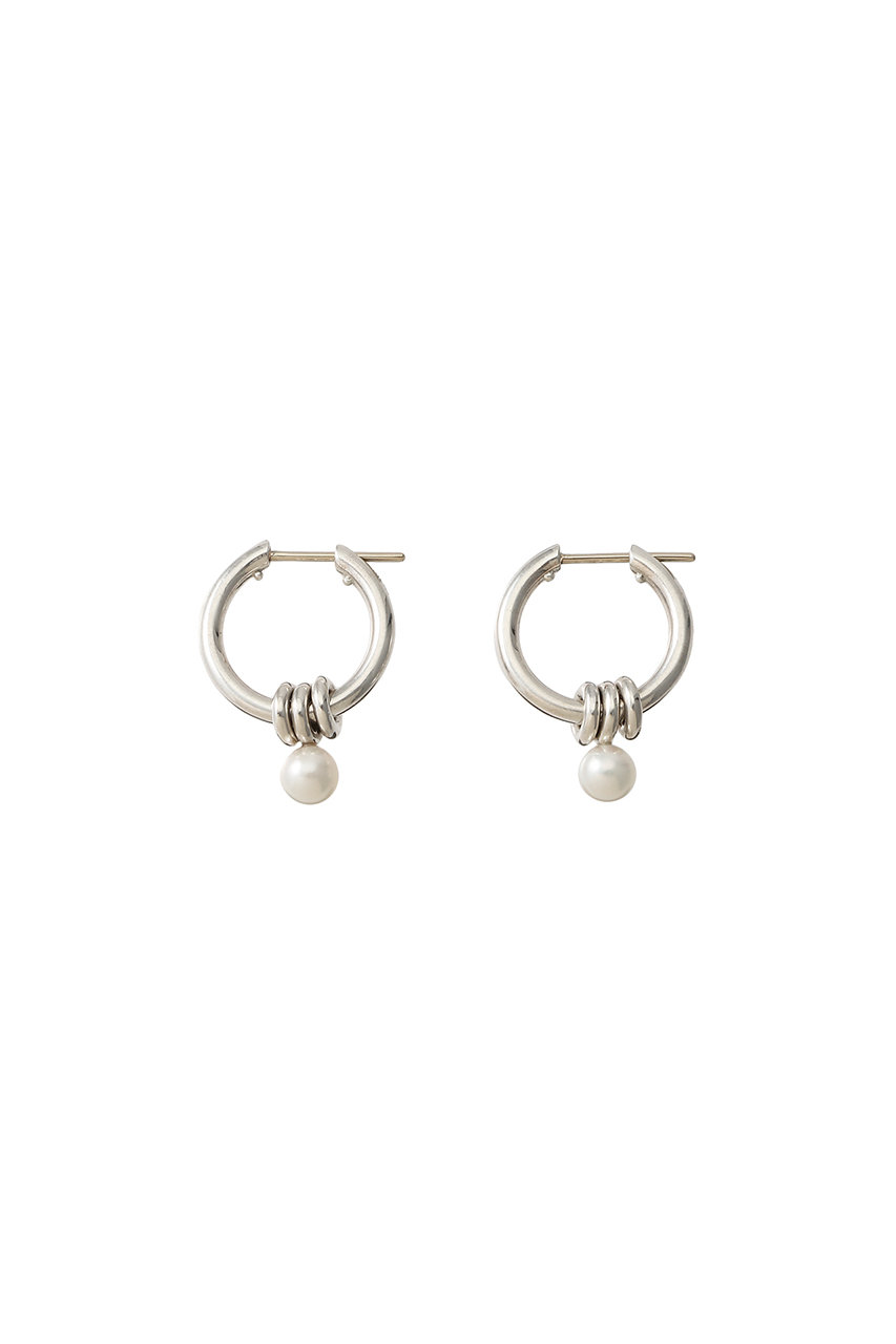 ARA AKOYA SILVER HOOPS ピアス