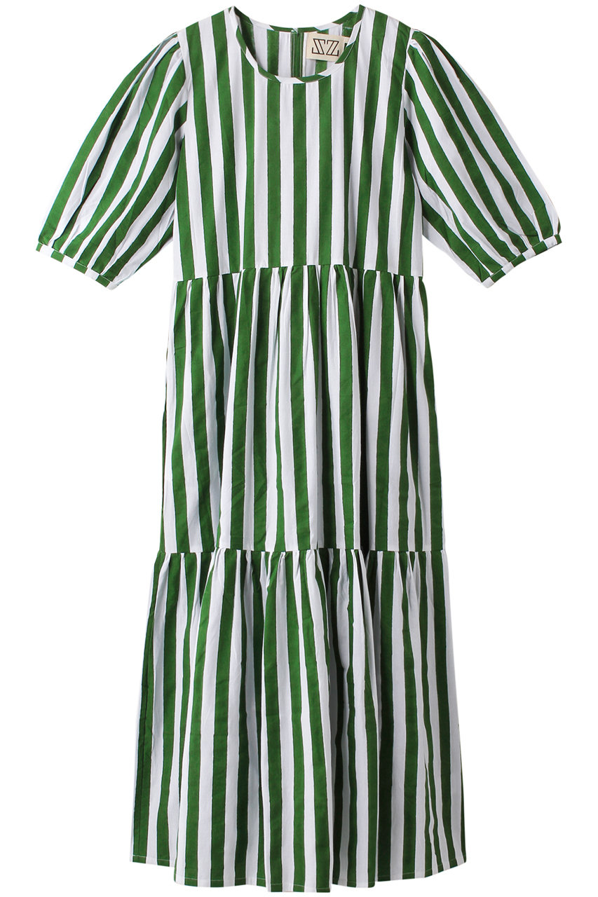 GAIA DRESS THICK STRIPES ティアードワンピース