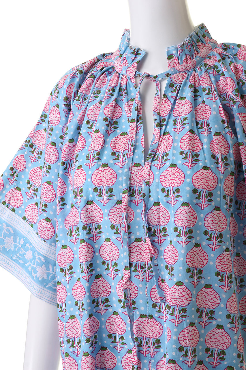 YUVA DRESS PINEAPPLE ハーフスリーブワンピース