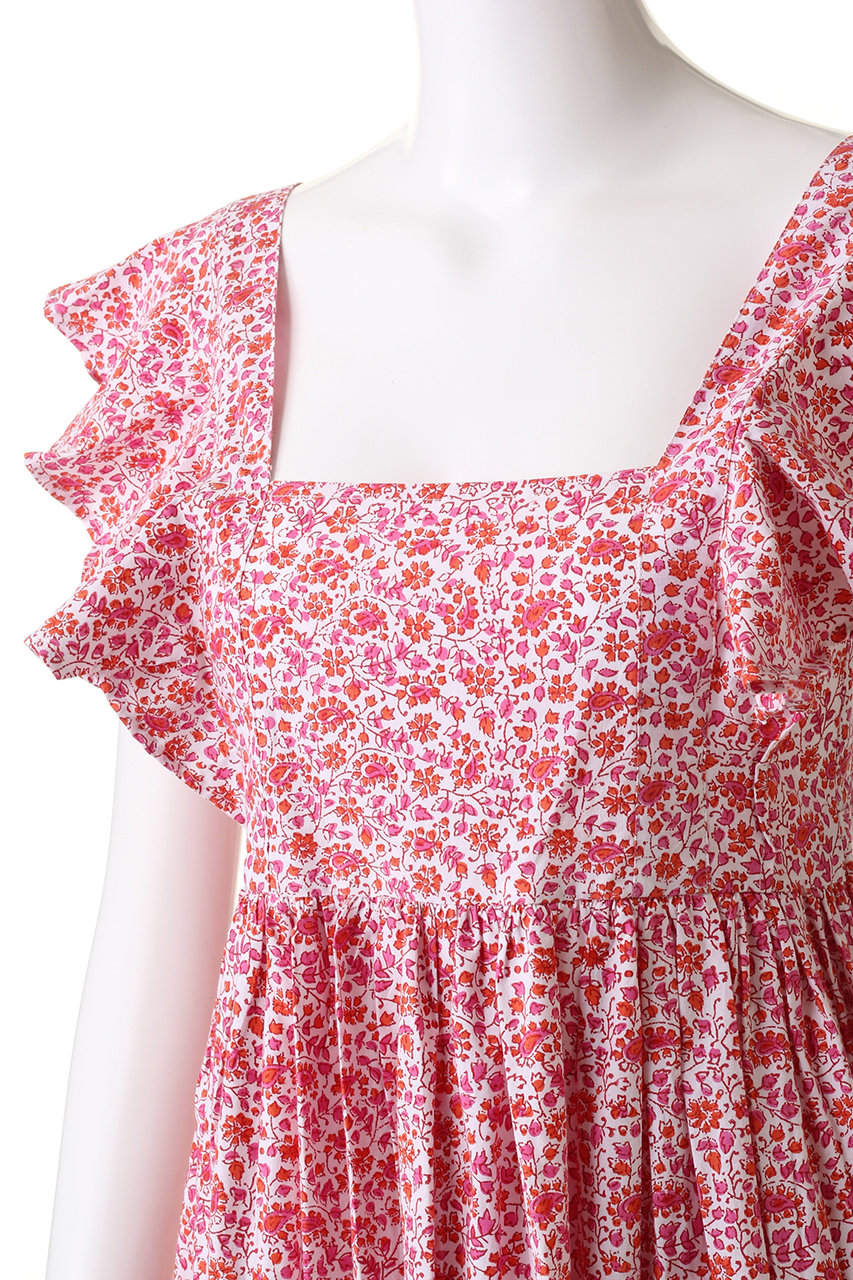 CHARLOTTE DRESS DITSTY FLORAL フリルスリーブティアードワンピース