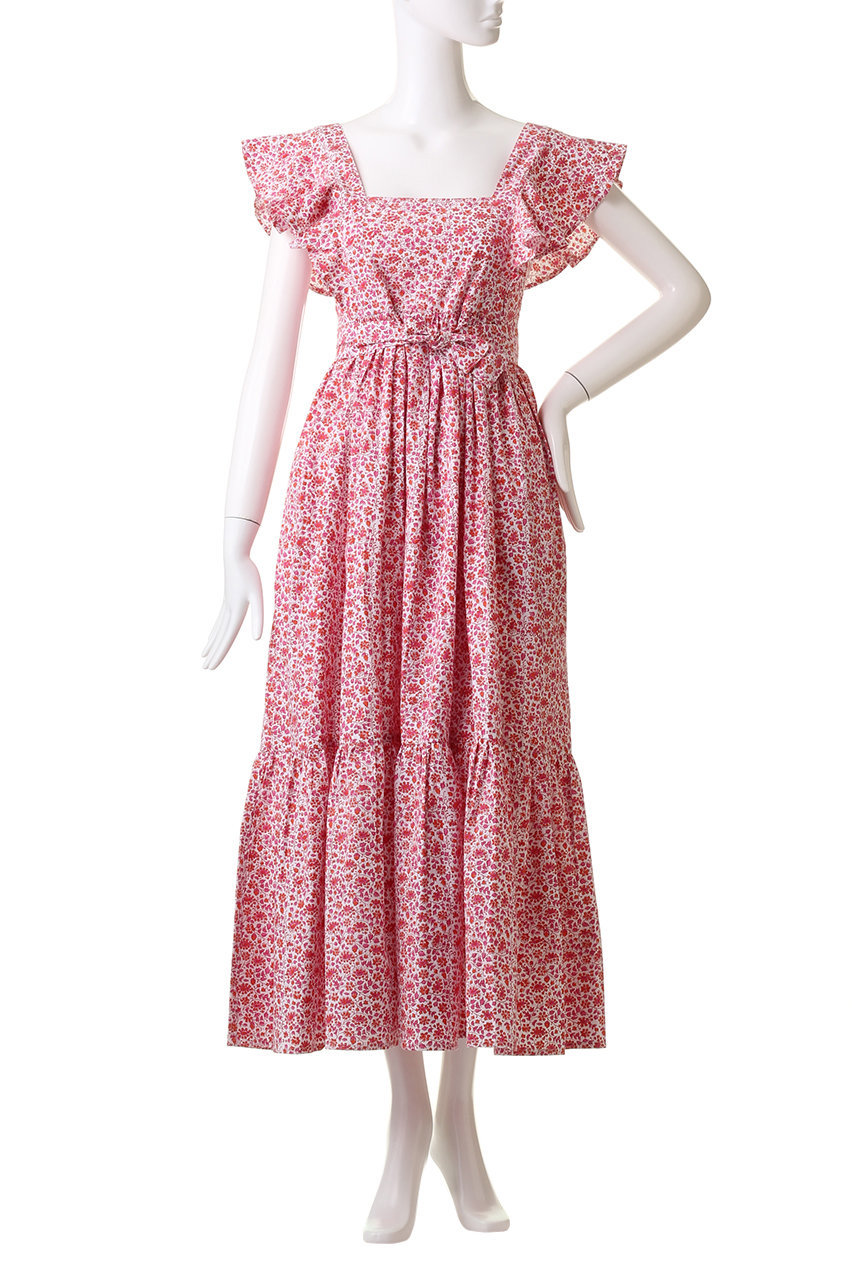 CHARLOTTE DRESS DITSTY FLORAL フリルスリーブティアードワンピース