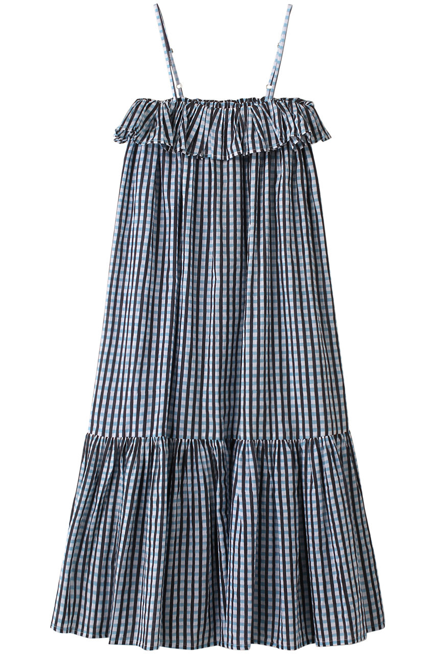 CICI DRESS SMALL GINGHAM ティアードキャミワンピース