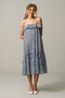 CICI DRESS SMALL GINGHAM ティアードキャミワンピース エスゼット ブロックプリント/SZ Blockprints