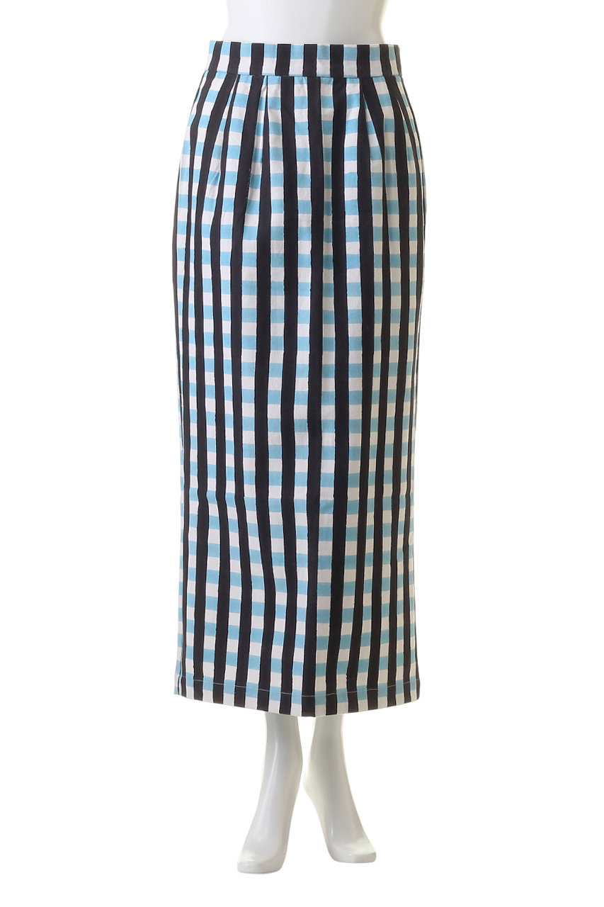 SZ Blockprints(エスゼット ブロックプリント)｜【日本別注】CANVAS SKIRT GINGHAM キャンバススカート/ネイビー  の通販｜ELLESHOP・(エル・ショップ)