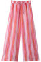 SUMMER PANTS SEASIDE STRIPE サマーイージーパンツ エスゼット ブロックプリント/SZ Blockprints ピンク