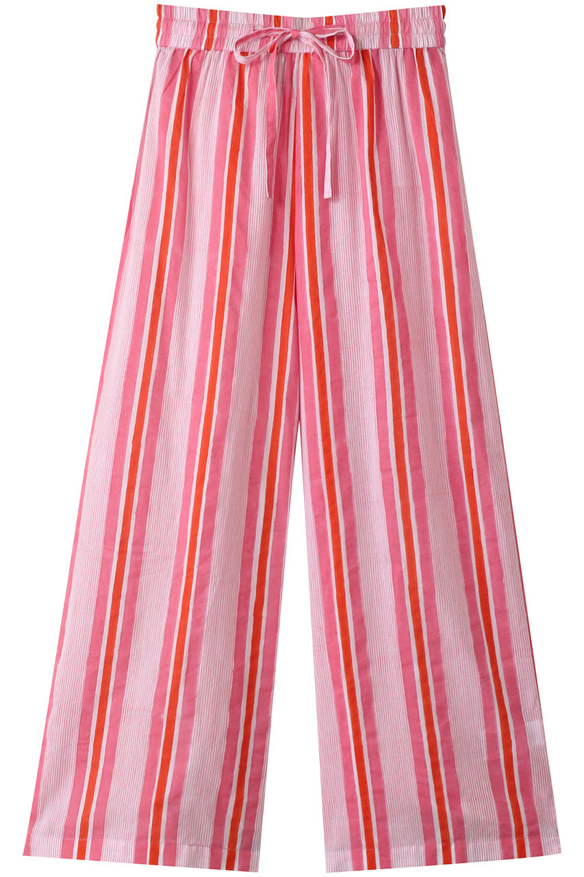 エスゼット ブロックプリント/SZ BlockprintsのSUMMER PANTS SEASIDE STRIPE サマーイージーパンツ(ピンク/4010600139)