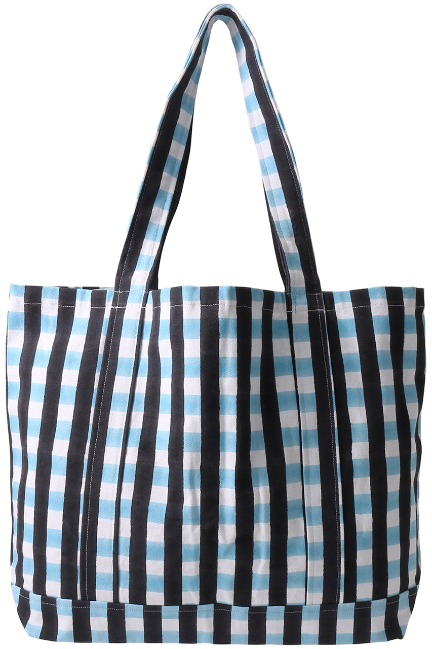 SZ Blockprints(エスゼット ブロックプリント)｜【日本別注】GINGHAM コットンスモールトートバッグ/ネイビー  の通販｜ELLESHOP・(エル・ショップ)