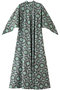 ARTEMISIA DRESS LISBON IN DEEP フレアスリーブワンピース エスゼット ブロックプリント/SZ Blockprints ダークグリーン