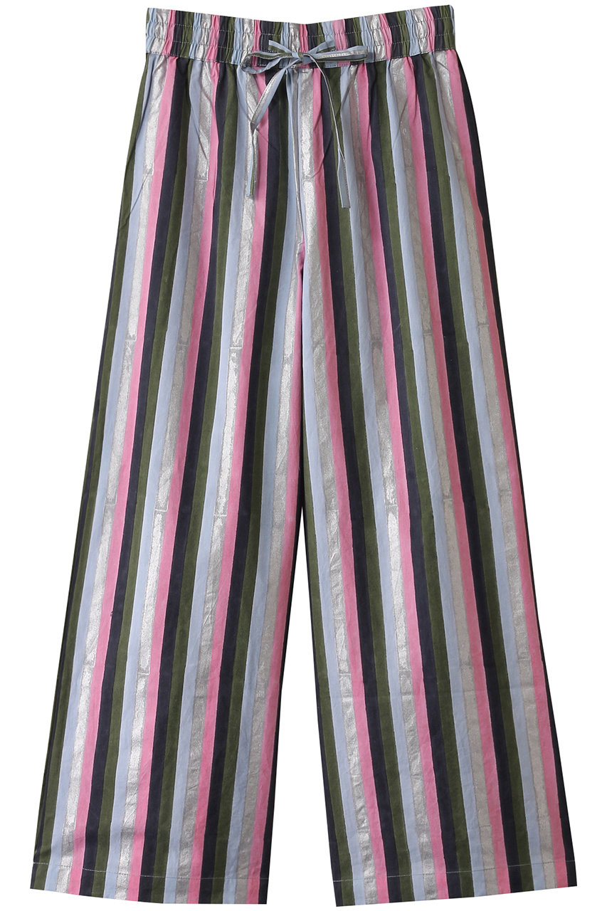 DRAWSTRING PANTS MULTI STRIPE ドロストワイドパンツ