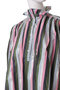 KALI TOP MULTI STRIPE フリルスタンドカラーシャツ エスゼット ブロックプリント/SZ Blockprints