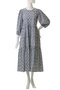 ORTI DRESS DITSY ティアードワンピース エスゼット ブロックプリント/SZ BLOCKPRINTS