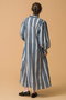LEO DRESS SEASIDE STRIPE Vネックワンピース エスゼット ブロックプリント/SZ BLOCKPRINTS