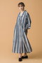 LEO DRESS SEASIDE STRIPE Vネックワンピース エスゼット ブロックプリント/SZ BLOCKPRINTS