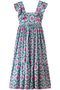 CHARLOTTE DRESS LISBON ワンピース エスゼット ブロックプリント/SZ BLOCKPRINTS ライトブルー