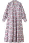 LEO DRESS GERANIUM Vネックワンピース エスゼット ブロックプリント/SZ BLOCKPRINTS レッド