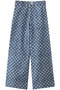 DISCO PANTS POLKA DOT ワイドパンツ エスゼット ブロックプリント/SZ BLOCKPRINTS ネイビー