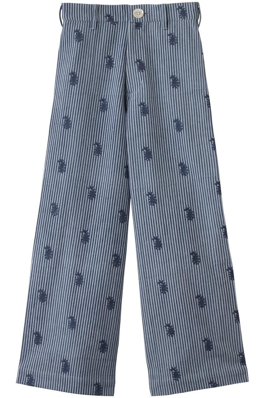 SZ Blockprints DISCO PANTS THIN STRIPE PAISLEY デニムワイドパンツ (ネイビー, S) エスゼット ブロックプリント ELLE SHOP SZ Blockprints DISCO PANTS THIN STRIPE PAISLEY デニムワイドパンツ (ネイビー, S) エスゼット ブロックプリント ELLE SHOP