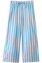 DRAWSTRING PANTS THICK STRIPE ドロストワイドパンツ エスゼット ブロックプリント/SZ BLOCKPRINTS ライトブルー