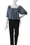 VITI TOP POLKA DOT スクエアネックブラウス エスゼット ブロックプリント/SZ BLOCKPRINTS