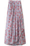 LONG WRAP SKIRT SIMI ラップスカート エスゼット ブロックプリント/SZ BLOCKPRINTS ライトブルー