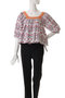 VITI TOP GERANIUM スクエアネックブラウス エスゼット ブロックプリント/SZ BLOCKPRINTS