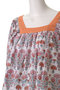 VITI TOP GERANIUM スクエアネックブラウス エスゼット ブロックプリント/SZ BLOCKPRINTS