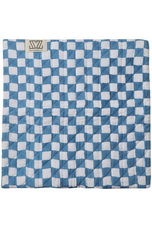 sz ブランケット 青チェック SZ BLOCKPRINTS｜エスゼット ブロックプリントのリビング通販