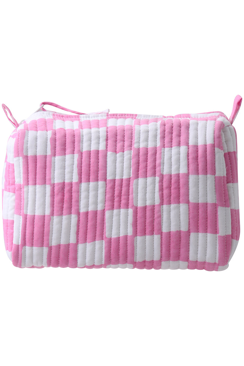 SZ Blockprints MAKEUP POUCH ポーチ (ピンク(CHECK), F) エスゼット ブロックプリント ELLE SHOP SZ Blockprints MAKEUP POUCH ポーチ (ピンク(CHECK), F) エスゼット ブロックプリント ELLE SHOP