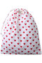 LAUNDRY BAG トラベルポーチ LARGE エスゼット ブロックプリント/SZ BLOCKPRINTS レッド（HEART）