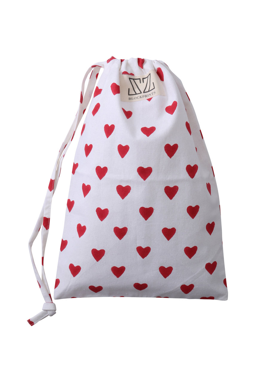 SZ Blockprints LAUNDRY BAG トラベルポーチ SMALL (レッド(HEART), F) エスゼット ブロックプリント ELLE SHOP SZ Blockprints LAUNDRY BAG トラベルポーチ SMALL (レッド(HEART), F) エスゼット ブロックプリント ELLE SHOP