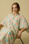 ARTEMISIA DRESS FLOWER POWER フレアスリーブドレス エスゼット ブロックプリント/SZ BLOCKPRINTS