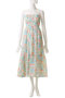 MIRA DRESS FLOWER POWER ベアトップドレス エスゼット ブロックプリント/SZ BLOCKPRINTS