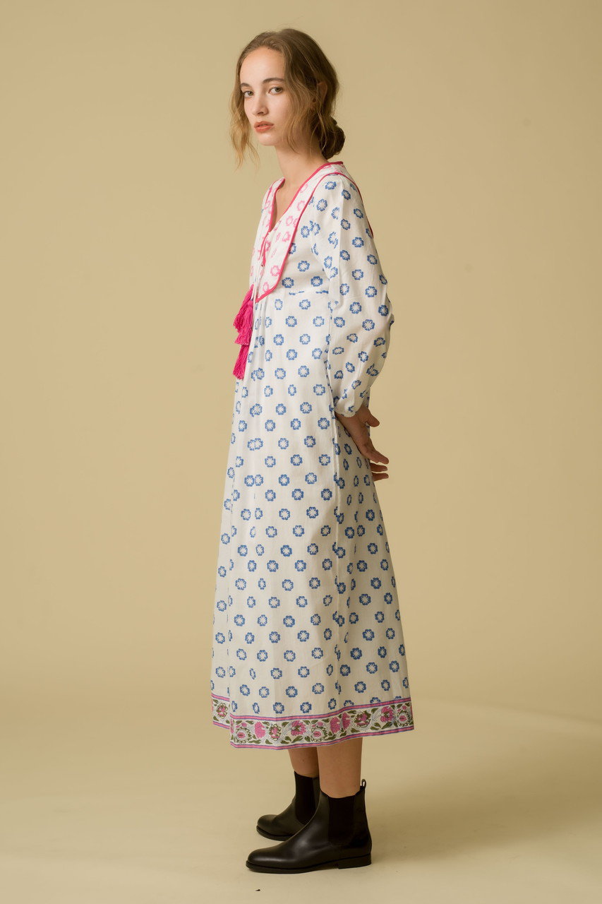 SZ BLOCKPRINTS(エスゼット ブロックプリント)｜KITTY DRESS DAFFODIL