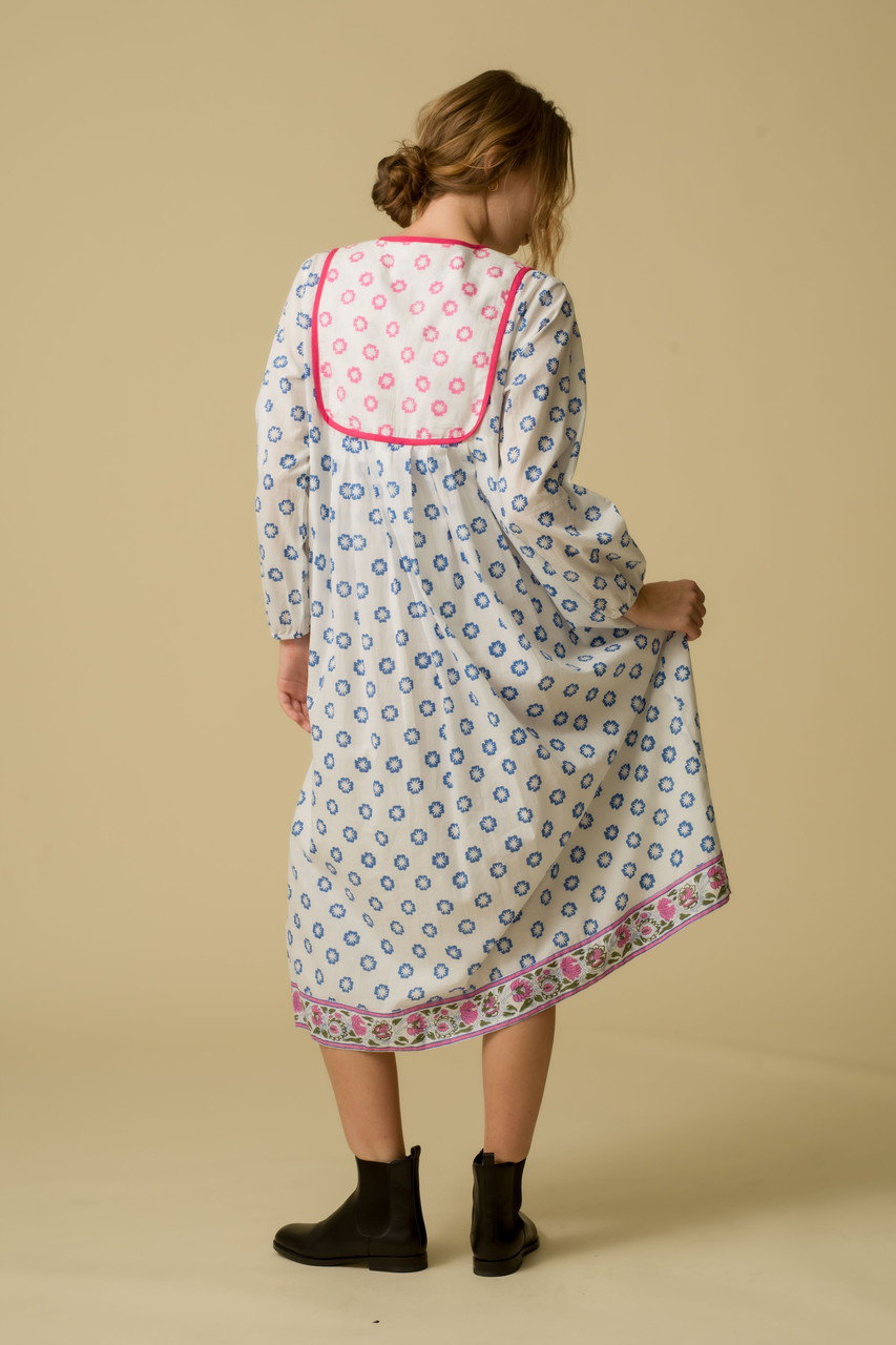 SZ BLOCKPRINTS(エスゼット ブロックプリント)｜KITTY DRESS DAFFODIL