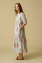 GAIA DRESS POPPY ON THIN STRIPE ティアードドレス エスゼット ブロックプリント/SZ BLOCKPRINTS